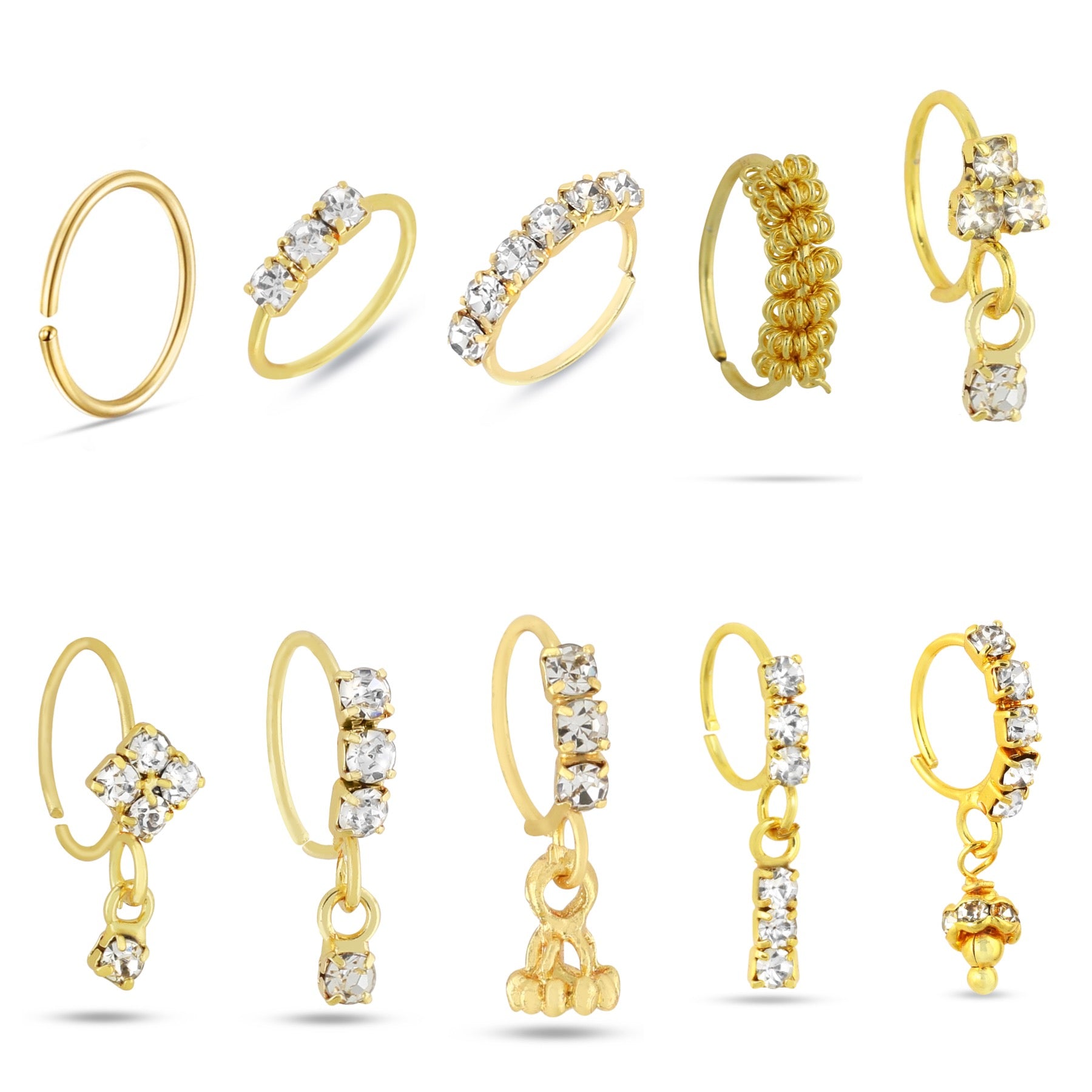 Designer Nose Ring (Press On) – Laxmi Pearls